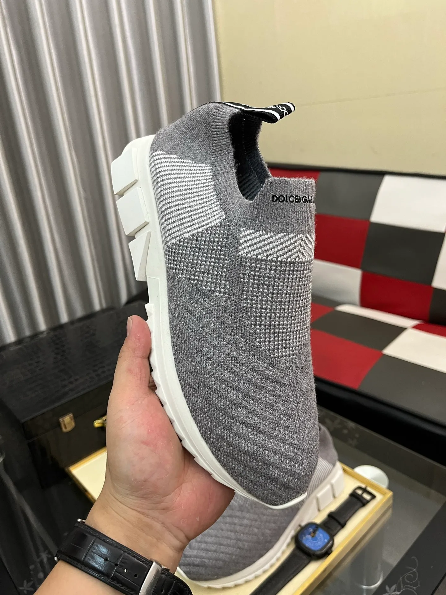 Men's men's shoes💰340⌚️⌚️【DG～】men's casual shoes 2022z cabinet simultaneous sale 🔶🔷🔜The upper is made of cowhide spliced fabric ➕Mesh lining, which is comfortable and breathable. The sole is: the original comfortable and wear-resistant outsole, ⚠️The real thing📱Photographed🎬The real thing is better📢📢📢Size: 35-46